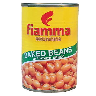 400g意大利进口火山茄汁焗豆罐头已熟黄豆即食FIAMMA BAKED BEANS