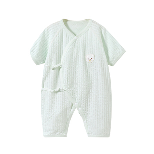 新生婴儿儿连体衣夏季薄款衣服0一3月和尚服a类纯棉宝宝空调服6月