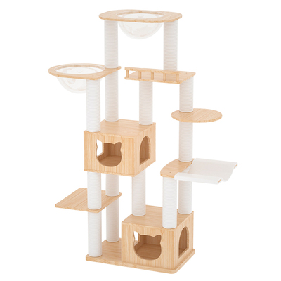 宠贝亚猫爬架加大太空舱橡胶木