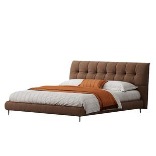 诚骏 温莎 意式极简布艺床设计师高脚款现代简约别墅主卧双人大床