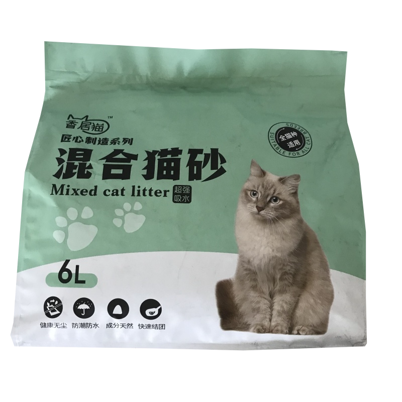 淡绿茶香混合猫砂豆腐膨润土吸水