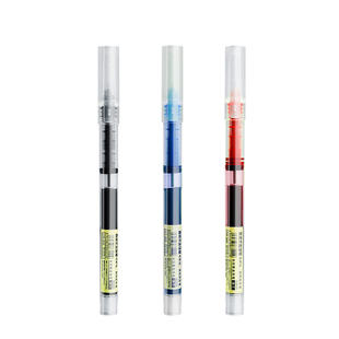 直液式走珠笔速干中性笔桶装学生用刷题笔考试专用黑笔签字笔蓝红笔初中圆珠笔针管笔大容量写字笔水性碳素笔