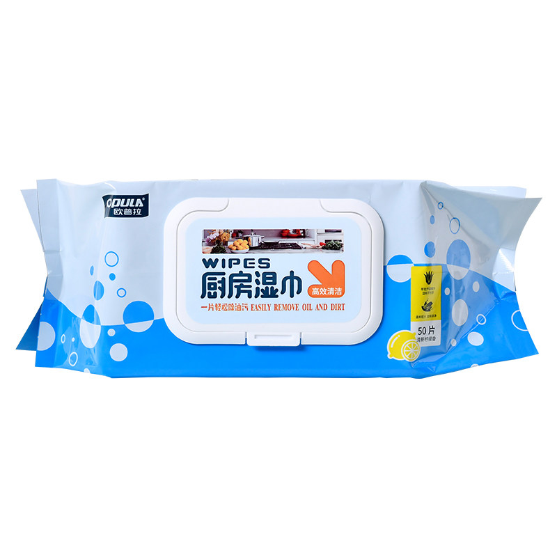 欧普拉厨房去油大包装清洁湿巾