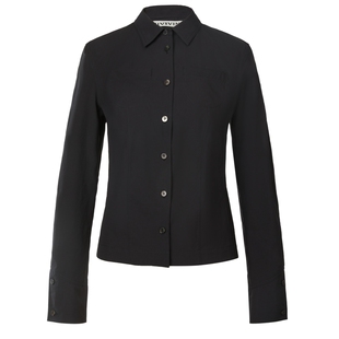 IIIVIVINIKO春季新款简约气质时尚小翻领修身衬衫女M410403117C