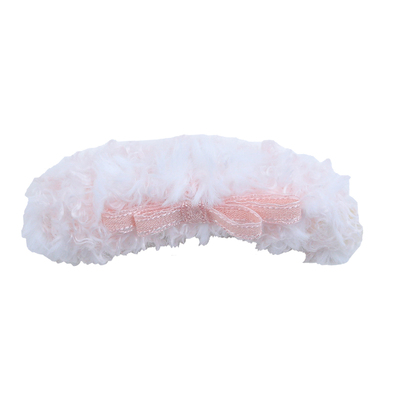 秋冬新款白色毛绒雪花蝴蝶结香蕉夹发饰氛围感竖夹抓夹发夹头饰女