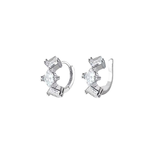 新款欧美嘻哈方糖闪钻耳环男士韩系耳夹无耳洞简约耳扣耳骨夹耳饰