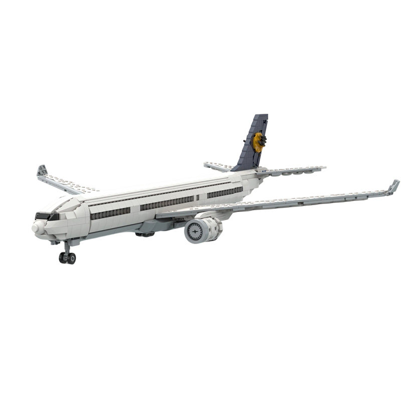 MOC-255711汉莎航空空客A330-300客机拼搭积木飞机模型益智玩具男