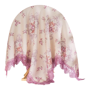 小圆镜盖巾防尘盖布艺欧式化妆台梳妆台圆形镜子盖布遮挡布被子布