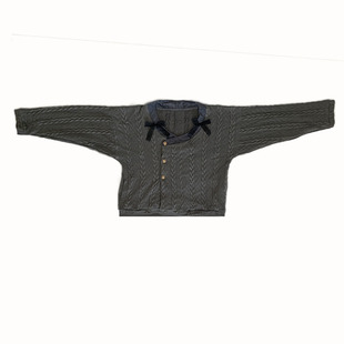 秋日午茶-椿松集唐制圆领大襟秋冬百搭小众设计麻花毛衣针织衫