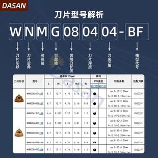 跨境桃型数控刀片WNMG080408圆批发7125钢件HS7225不锈钢外三角