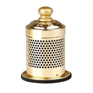 悬磁小艾灸盒随身灸家用无烟铜圆单个防烫背部肚脐颈椎便携艾柱罐