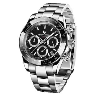 伯佳尼PAGANI爆款石英手表男多功能精钢防震防水日历夜光手表1644