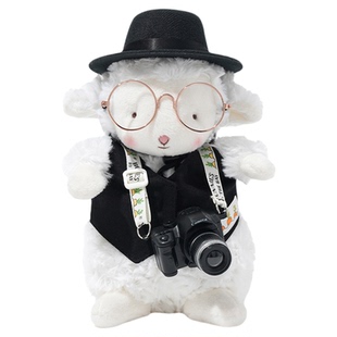 海湾兔Bunnies小羊相机套装头饰玩偶服饰毛绒公仔生日礼物娃衣服