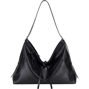 【广宇同款】黑武士托特包休闲大容量手提通勤单肩斜挎真皮大包