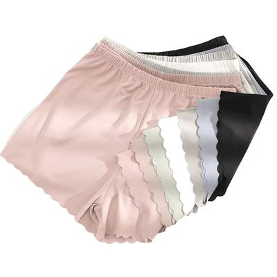 安全裤女夏天冰丝薄款jk防走光可外穿大码白色宽松仙女打底短裤女