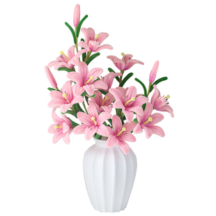 扭扭棒百合花手工材料包DIY百年好合客厅装饰摆件免胶编织仿真花