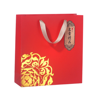 滋补品通用手提袋礼袋干货土特产金线莲陈皮菌菇手拎礼品袋纸袋子