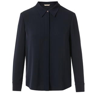 LANCY/朗姿2024秋季法式桑蚕丝正装衬衫女简约通勤风上衣职业女装