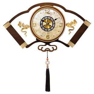 新中式轻奢高级感新款2025创意客厅挂钟时钟表挂墙壁钟艺术风高端