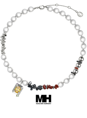 monsterharmony原创金属珍珠项链