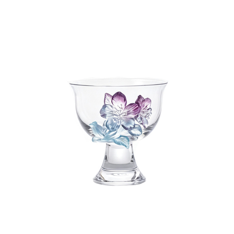 古法琉璃花神高足品茗茶杯