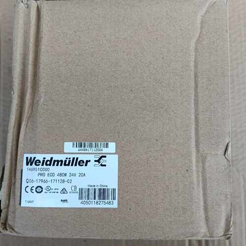 配件Weidmuller魏德米勒PRO ECO 480W 24V议价