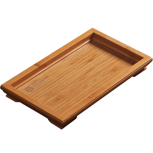 竹制奉茶盘托盘 长方形家用大小号功夫茶托 日式木质茶海祥福茶具