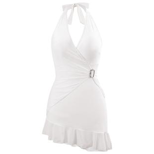 亦美珊2025新款连体泳衣女高级感微胖遮肉显瘦绝美挂脖保守泡温泉