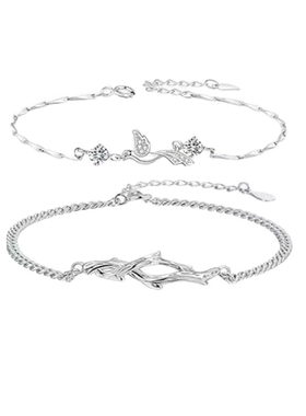 情侣手链一对刻字生日纪念礼物