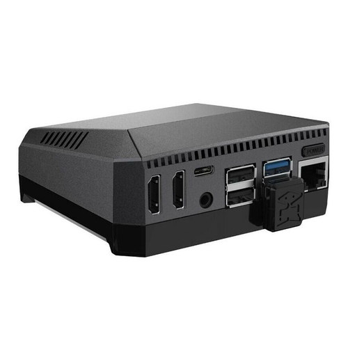 树莓派4B Argon ONE金属铝外壳M2 SATA NVMe SSD硬盘扩展温控风扇
