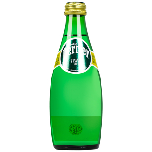 法国Perrier巴黎水气泡水330ml玻璃瓶进口含气天然矿泉水750ml