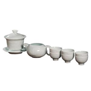 金镶玉景德镇黄守良老师手做影青瓷功夫茶具套装高档整套茶具送礼