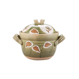 万土烧陶土日式土烧日本双盖土锅炖锅家用燃气砂锅煲汤锅煮饭石锅