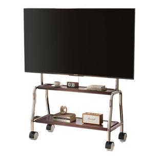 电视机落地支架可移动不锈钢带轮立式推车客厅55/65/75寸通用挂架