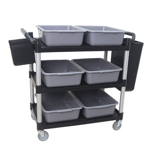 包邮加厚酒店餐具收集框碗筐塑料菜篮盆安检框餐厅餐车收餐盆碟盆