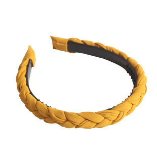 韩国东大门布艺麻花辫子发箍纯色百搭带齿防滑头箍气质发带发饰新