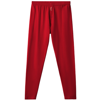 红豆情侣红色秋裤本命年男女士A类磨毛马年保暖裤内搭线裤打底裤