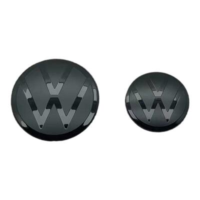 新款朗逸速腾改装黑色车标装饰盖