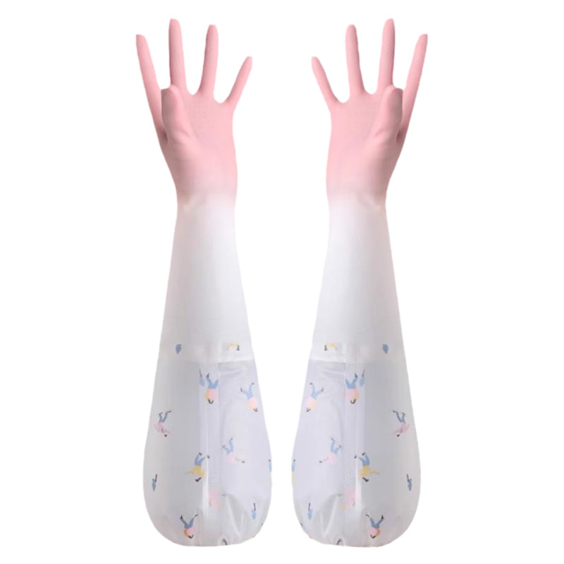 洗碗手套女防水橡胶加绒冬季厨房耐用型刷洗衣衣服皮家用加厚家务