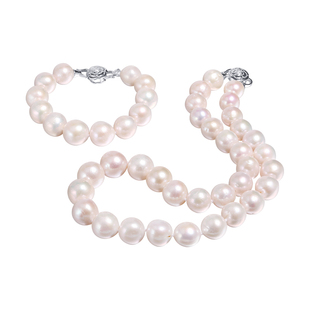 海蒂珠宝 铿锵玫瑰约10-14mm大颗粒巴洛克珍珠项链/手链套装正品