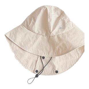 CKDH户外冲浪防晒渔夫帽男女2026夏新款防风遮阳披风帽护颈钓鱼帽