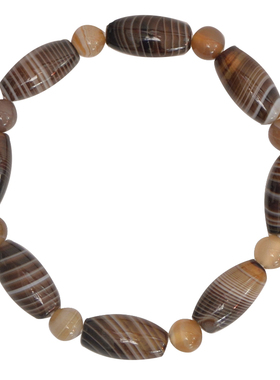 女缠丝玛瑙水晶天眼天珠一线药师