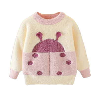 水貂绒中小童加绒加厚儿童毛衣