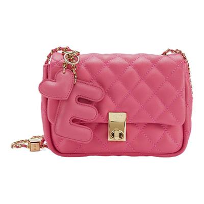 ELLE女包菱格链条小方包百搭小包