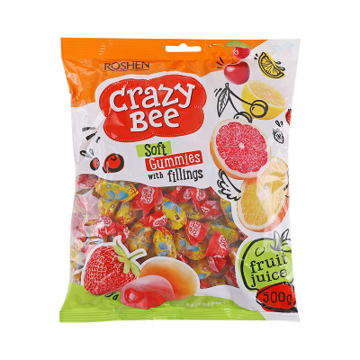 软糖乌克兰橡皮糖小蜜蜂爆浆Q弹