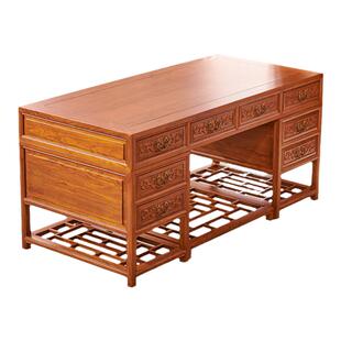 老榆木写字台书房古典家具新中式家具实木家具办公桌书桌电脑书桌