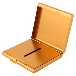 来福创意20支装铝合金制超薄对开双层烟盒便携防压防汗大容量烟夹