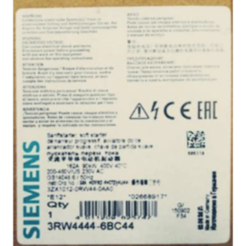 议价原装现货3RW4444-6BC44西门子软起动器132KW 3RW44446BC44议