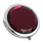 包邮便携随身水晶化妆镜创意迷你小镜子女可爱翻盖式双面折叠圆镜