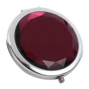 包邮便携随身水晶化妆镜创意迷你小镜子女可爱翻盖式双面折叠圆镜